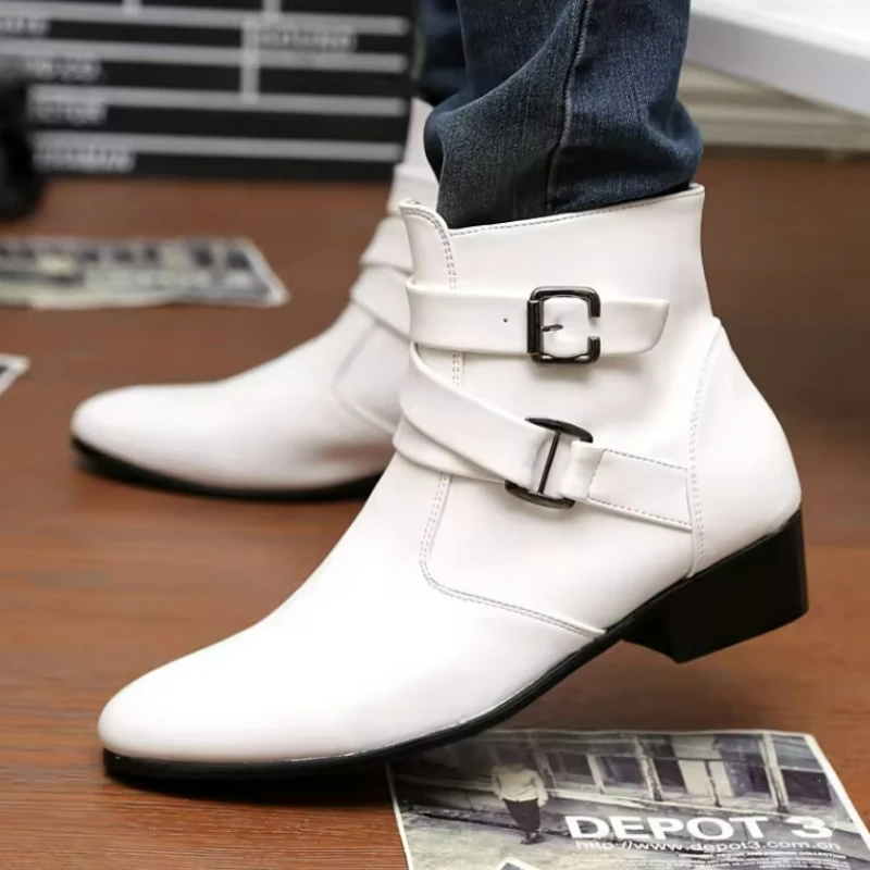 Sewing Nylon - Novas botas masculinas de couro chelsea