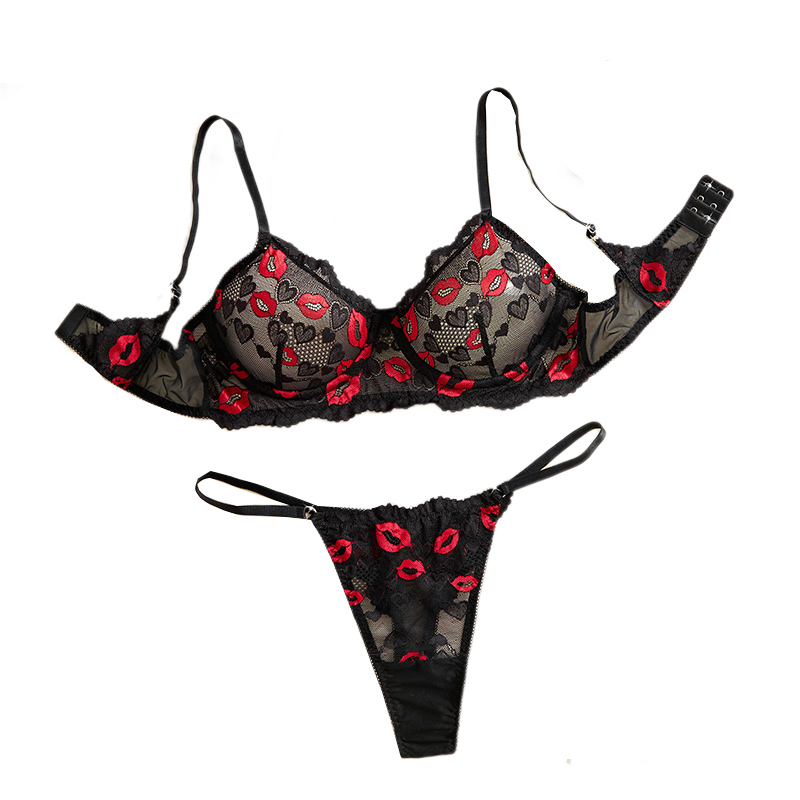 Sewing Nylon - Conjunto de lingerie sexy com renda