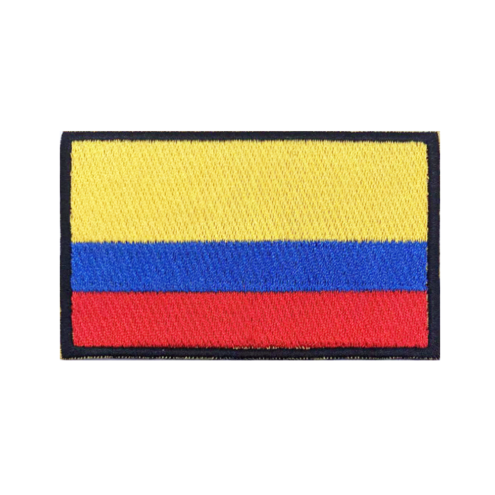 Velcro Sew On - Bandeira da Colômbia remendos braçadeira bordada