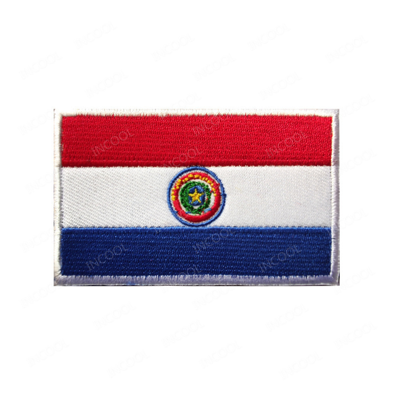 Bandeira do Paraguay bordada r - Velcro Sew On avaliação e preço
