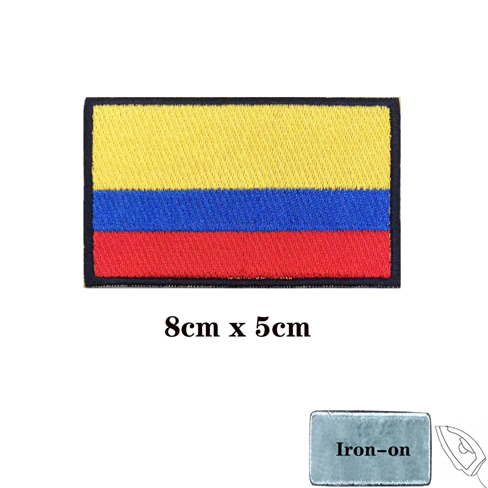 Bandeira da Colômbia remendos  - Velcro Sew On avaliação e preço