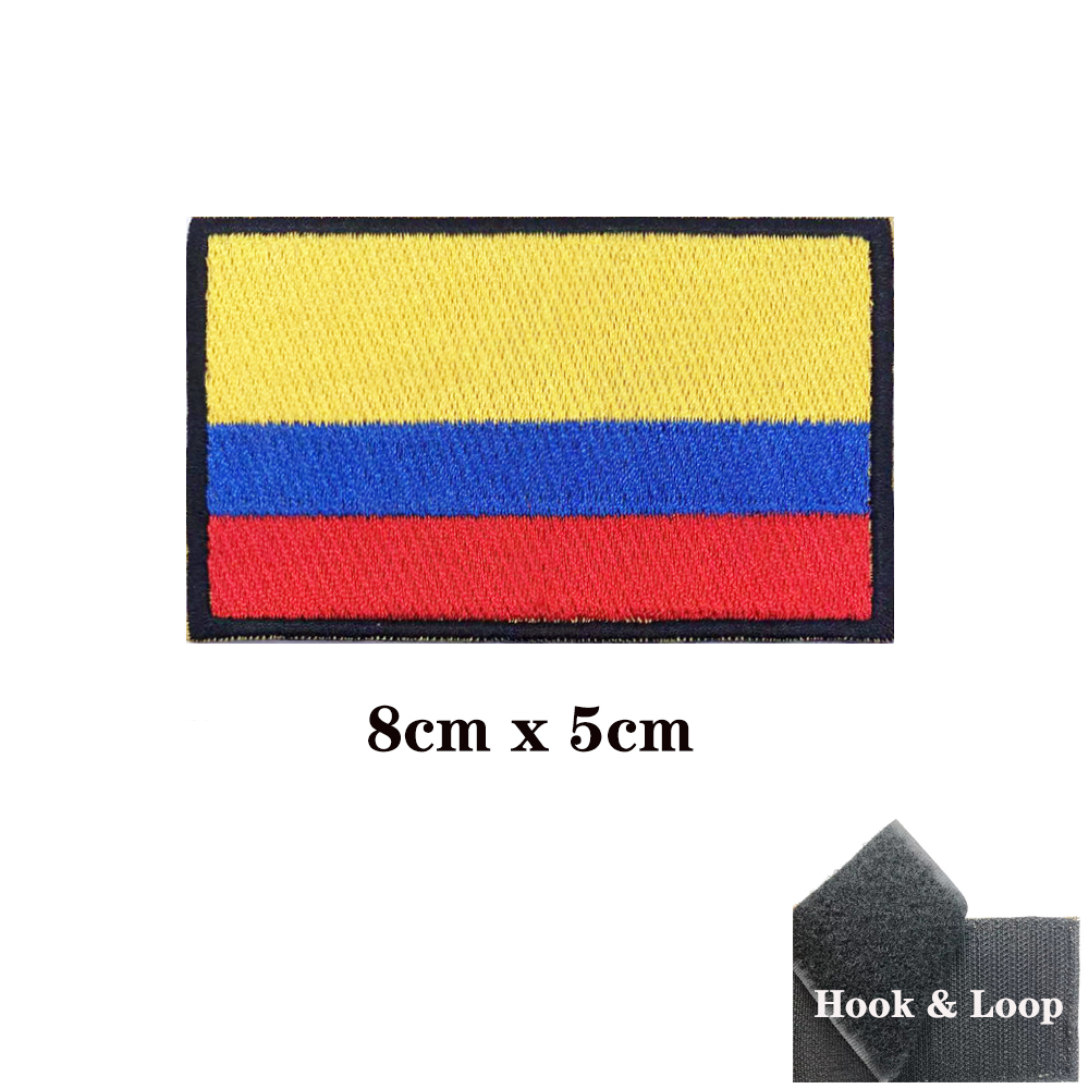 Bandeira da Colômbia remendos  - Velcro Sew On avaliação e preço