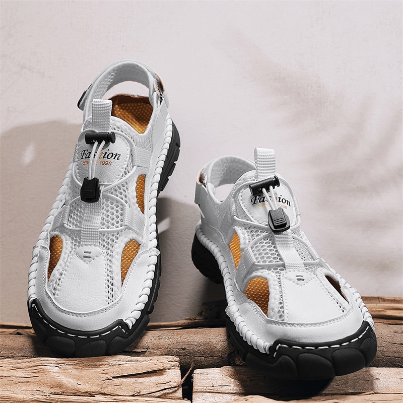 Sandálias masculinas feitas à  - Velcro Sew On avaliação e preço