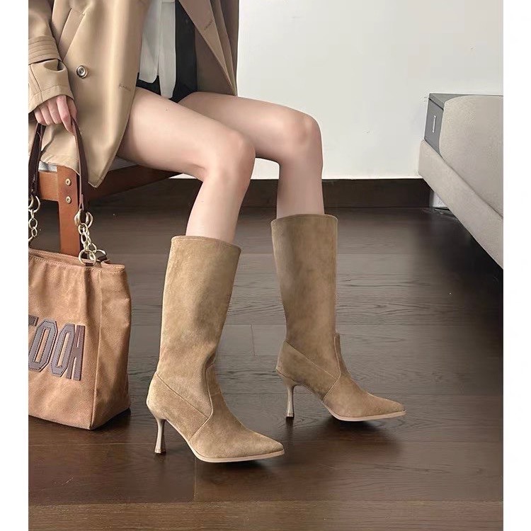 Botas modernas de camurça de v - Sewing Nylon avaliação e preço