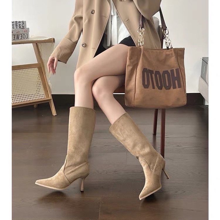 Botas modernas de camurça de v - Sewing Nylon avaliação e preço