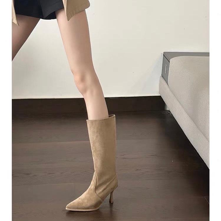 Botas modernas de camurça de v - Sewing Nylon avaliação e preço