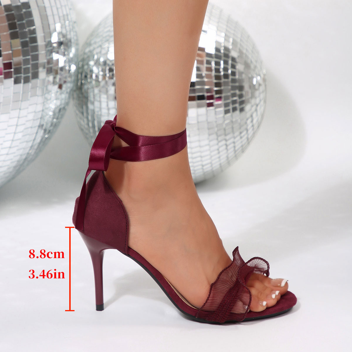 Sandálias de Salto Alto Pretas - Sewing Nylon avaliação e preço