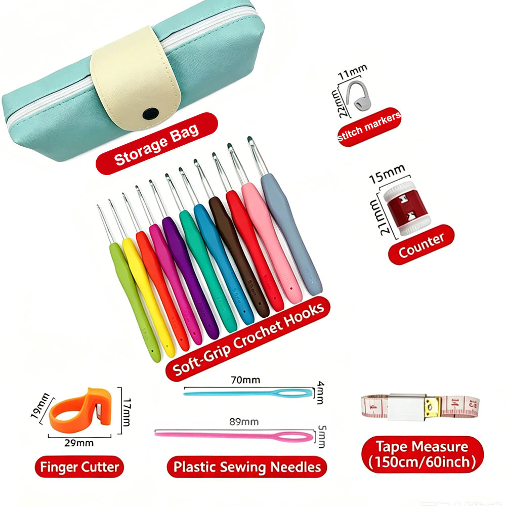 Kit de Agulhas de Crochê com 3 - Textile Sewing Kit avaliação e preço
